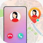 mobile number locator, maps android application logo